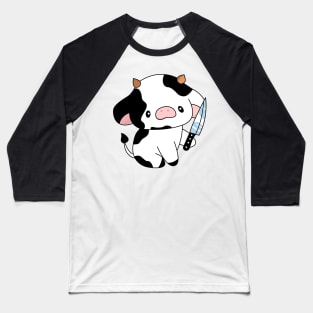 Cow with knife! Baseball T-Shirt